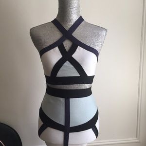 Two piece bandage dress